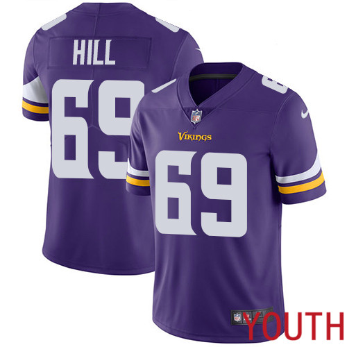 Minnesota Vikings 69 Limited Rashod Hill Purple Nike NFL Home Youth Jersey Vapor Untouchable